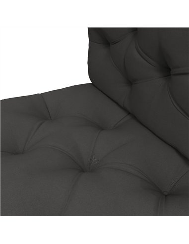 Outsunny 4-Piece Pallet Seat Cushions Back Pillows Replacement, Patio Chair Cushions Set for Indoor Outdoor, Charcoal Grey 84G-3