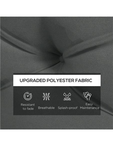 Outsunny 4-Piece Pallet Seat Cushions Back Pillows Replacement, Patio Chair Cushions Set for Indoor Outdoor, Light Grey 84G-366V - pic 64095 | FastDaddyshop
