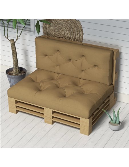 Outsunny Patio Chair Cushions, 4-Piece Pallet Seat and Back Pillows, Replacement Set for Indoor/Outdoor, Beige 84G-366V70BG - pic 64111 | FastDaddyshop