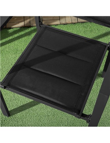 Outsunny Set of Two Aluminium Stacking Garden Chairs 84G-449V00BK