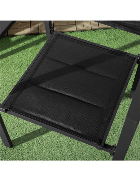 Outsunny Set of Two Aluminium Stacking Garden Chairs 84G-449V00BK - pic 64145 | FastDaddyshop