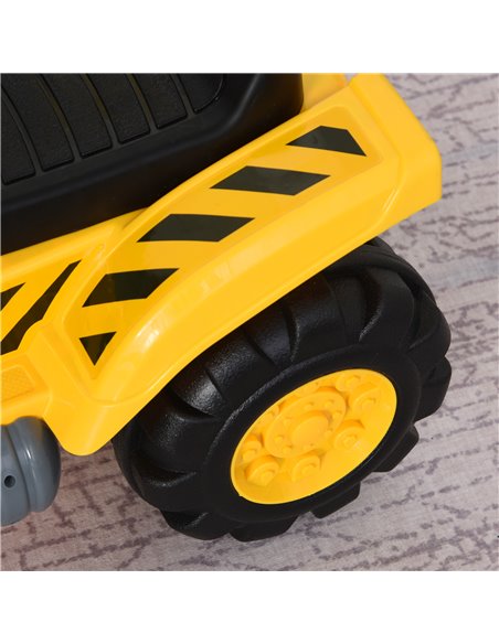 HOMCOM Kids 4-in-1 HDPE Excavator Ride On Truck Yellow/Black - pic 6415 | FastDaddyshop