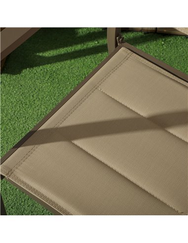 Outsunny Aluminium Stacking Garden Chairs, Set of Two, Durable Outdoor Patio Furniture, Khaki 84G-449V00KK