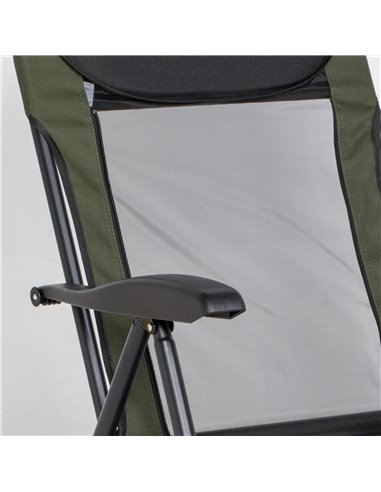 Outsunny Portable Fishing Chair with Foldable Metal Frame, Adjustable Legs for Outdoor Use, Green/Black A20-435V00DG