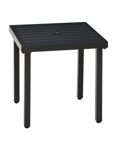Outsunny Patio Side Table with Umbrella Hole, 50x50cm, Black 84G-034V00BK - pic 64281 | FastDaddyshop