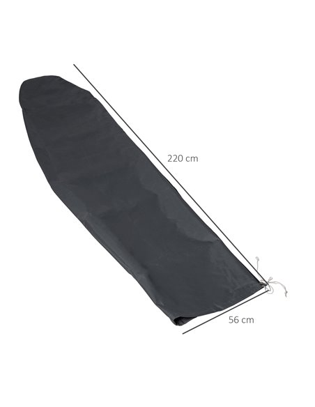 Outsunny Patio Umbrella Cover, Cantilever Banana Umbrella Protector with Rod & Zipper, Outdoor Garden Accessory, Dark Grey 84D-1 - pic 64301 | FastDaddyshop