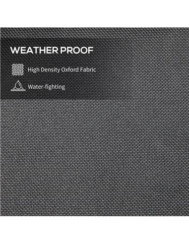 Outsunny Patio Umbrella Cover, Cantilever Banana Umbrella Protector with Rod & Zipper, Outdoor Garden Accessory, Dark Grey 84D-1