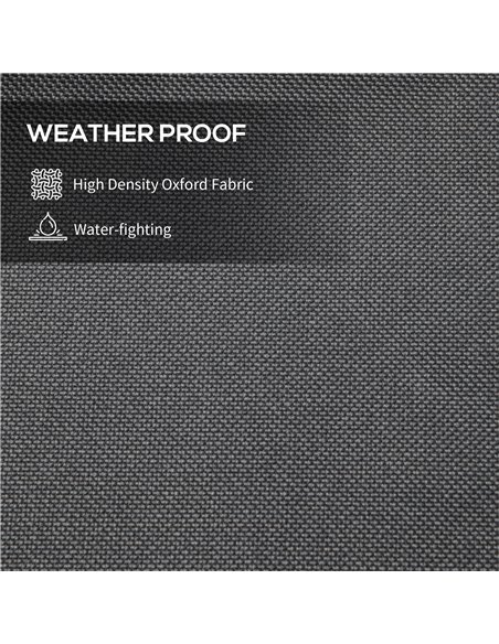 Outsunny Patio Umbrella Cover, Cantilever Banana Umbrella Protector with Rod & Zipper, Outdoor Garden Accessory, Dark Grey 84D-1 - pic 64302 | FastDaddyshop