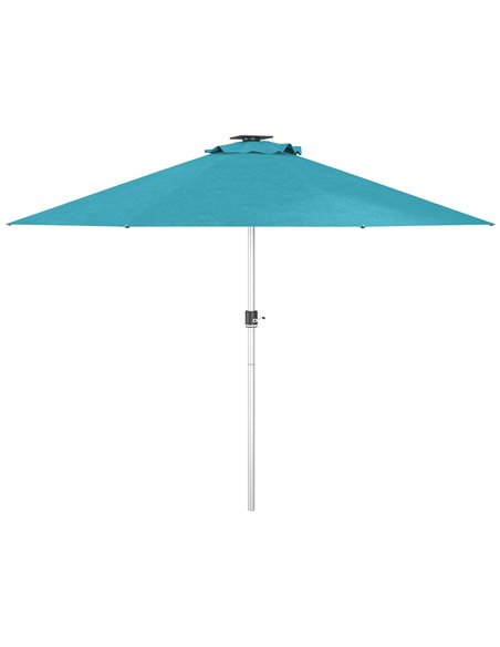 Outsunny LED Patio Umbrella, Lighted Deck Umbrella with 4 Lighting Modes, Solar & USB Charging, Blue 84D-332V00LB - pic 64326 | FastDaddyshop