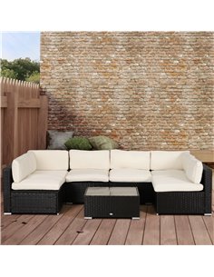 Outsunny Garden Rattan Sofa Seat Cushion Covers Replacement Outdoor, No Cushion Included, Beige 84B-426CW 2