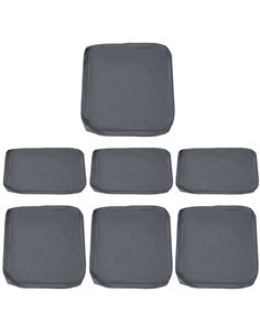 Outsunny Rattan Garden Wicker Patio Furniture Cushion Cover Sofa Cover Replacement - COVER ONLY, Grey 84B-522