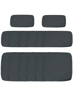Outsunny Garden Rattan Sofa Cushion Polyester Cover Replacement Outdoor- No Cushion Included Dark Grey 84B-426V70GY