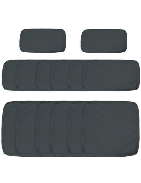 Outsunny Garden Rattan Sofa Cushion Polyester Cover Replacement Outdoor- No Cushion Included Dark Grey 84B-426V70GY - pic 64362 | FastDaddyshop