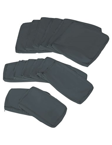 Outsunny Garden Rattan Sofa Cushion Polyester Cover Replacement Outdoor- No Cushion Included Dark Grey 84B-426V70GY