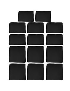 Outsunny Garden Rattan Sofa Cushion Polyester Cover Replacement Outdoor- No Cushion Included, Black 84B-426V00BK
