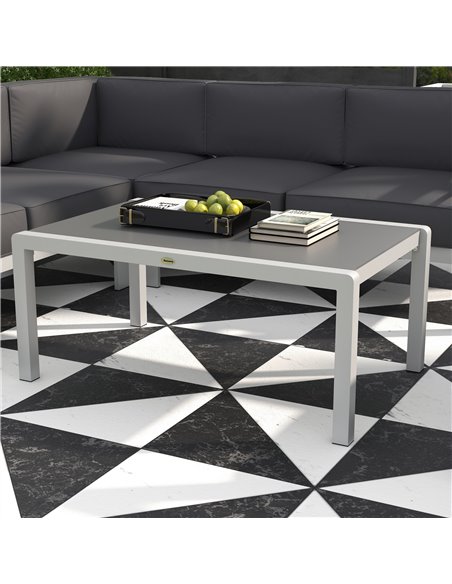 Outsunny Five-Piece Aluminium Garden Sofa Set, with Glass-Top Table - Grey 84G-462V00CG - pic 64396 | FastDaddyshop