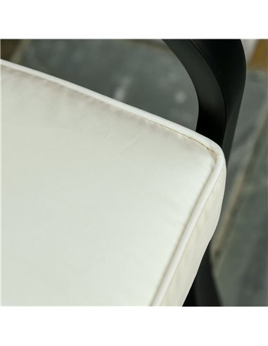 Outsunny Loveseat Bench Cushion 2 Seater Seat Pad for Swing Furniture, Versatile for Indoor & Outdoor, Cream White 84B-516V71CW