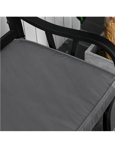Outsunny 2-Seater Garden Bench Cushion, Loveseat Pad for Patio Swing Furniture, Indoor & Outdoor Use, Grey 84B-516V71CG