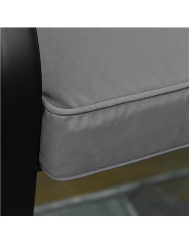 Outsunny 2-Seater Garden Bench Cushion, Loveseat Pad for Patio Swing Furniture, Indoor & Outdoor Use, Grey 84B-516V71CG