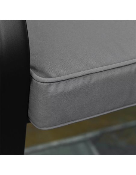 Outsunny 2-Seater Garden Bench Cushion, Loveseat Pad for Patio Swing Furniture, Indoor & Outdoor Use, Grey 84B-516V71CG - pic 64460 | FastDaddyshop