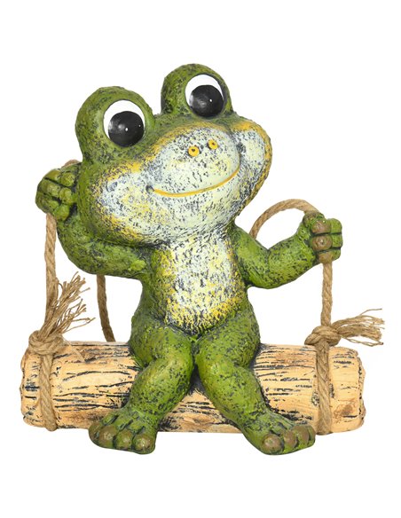 Outsunny Hanging GardenВ Statue, Vivid Frog on Swing Art Sculpture, Outdoor Ornament Home Decoration, Green 844-664V00MX - pic 64505 | FastDaddyshop