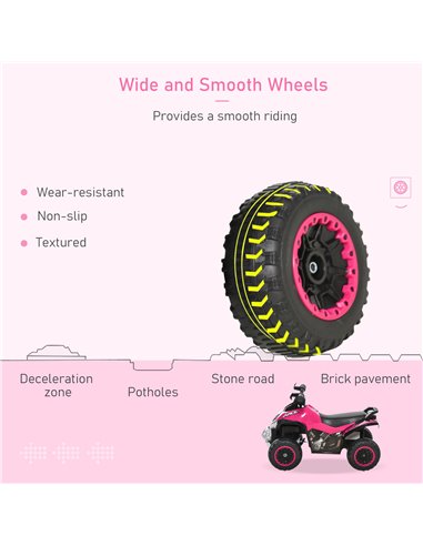 HOMCOM Ride on Toy for Kids 4 Wheel Foot-to-Floor Sliding Walking Car Toy Motorcycle Baby Walker Toddler Toys for for 18-36 Mont