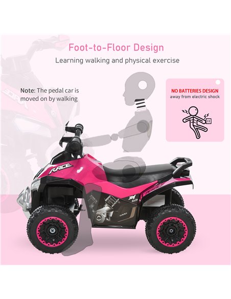 HOMCOM Ride on Toy for Kids 4 Wheel Foot-to-Floor Sliding Walking Car Toy Motorcycle Baby Walker Toddler Toys for for 18-36 Mont - pic 6452 | FastDaddyshop