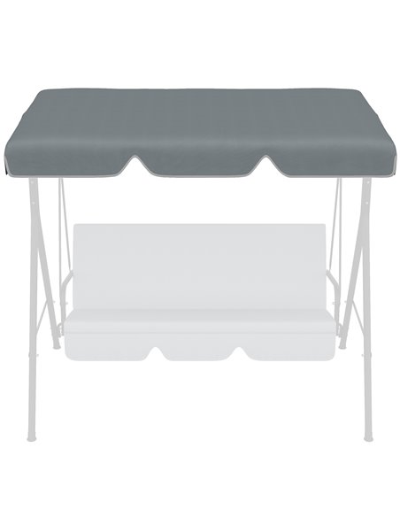 Outsunny Garden Swing Canopy Replacement 2 Seater with Tubular Framework, Swing Seat Replacement Cover, UV50+ Sun Shade (Canopy  - pic 64521 | FastDaddyshop