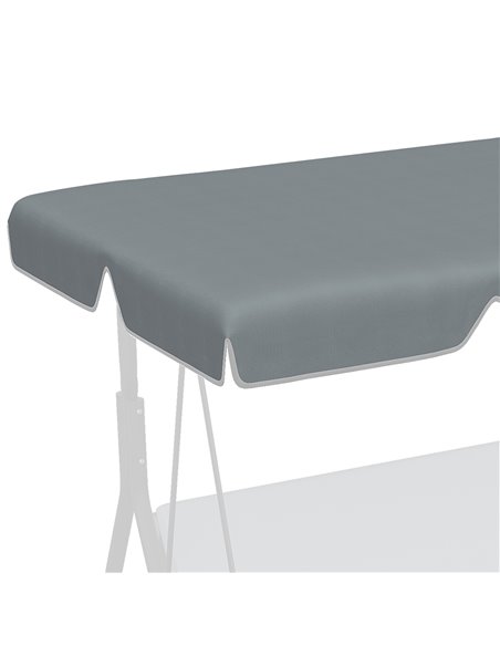 Outsunny Garden Swing Canopy Replacement 2 Seater with Tubular Framework, Swing Seat Replacement Cover, UV50+ Sun Shade (Canopy  - pic 64522 | FastDaddyshop