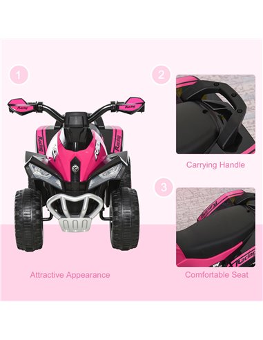 HOMCOM Ride on Toy for Kids 4 Wheel Foot-to-Floor Sliding Walking Car Toy Motorcycle Baby Walker Toddler Toys for for 18-36 Mont