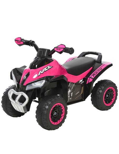 Homcom Toddler Kids Ride On Car Walker Foot To Floor Slider with Music Lights Pink - pic 6454 | FastDaddyshop