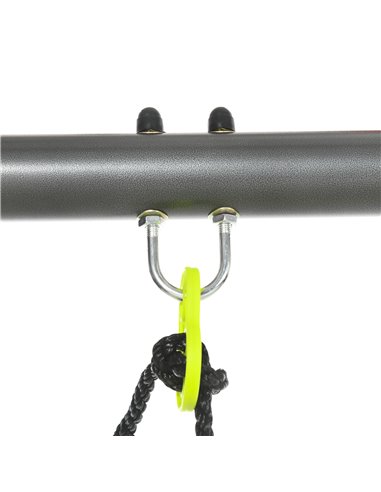 Outsunny Metal Garden Swing Set with Double Swings Glider Swing Seats Green 344-061V00GN