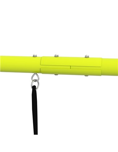 Outsunny 4 in 1 Metal Garden Swing Set with Double Swings Climber Climbing Net Green 344-078V00GN