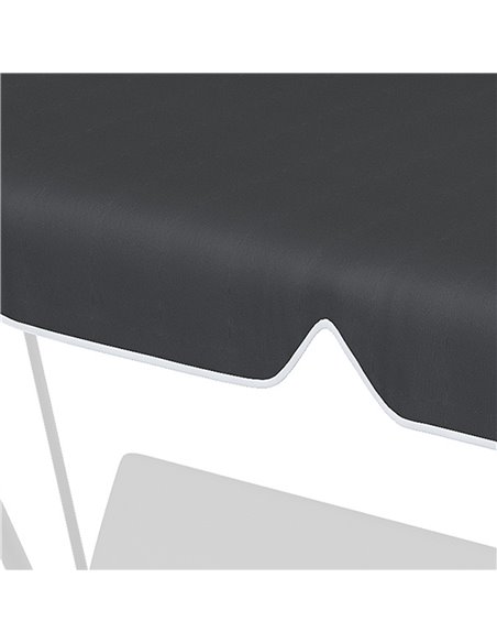 Outsunny 2 Seater Garden Swing Canopy Replacement Cover, UV50+ Sun Shade (Canopy Only), Black 84A-287V00BK - pic 64613 | FastDaddyshop