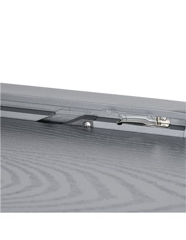 Outsunny Extendable Garden Table for 6 with Aluminium Frame, Steel Tabletop, Dark Grey 84G-376V00CG