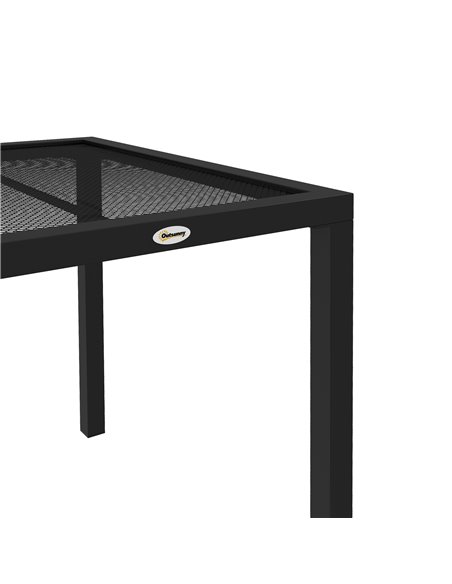 Outsunny Steel Frame Garden Table with Metal Wire Top, for Patio, Balcony, Grey 84G-255V00GY - pic 64694 | FastDaddyshop