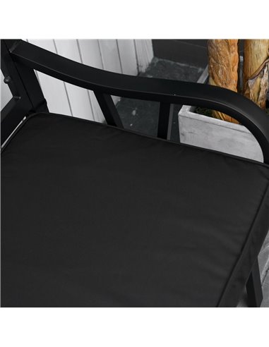 Outsunny Loveseat Cushion for 2 Seater Garden Bench, Comfortable Seat Pad for Outdoor Furniture, 120 x 50 x 8 cm, Black 84B-516V