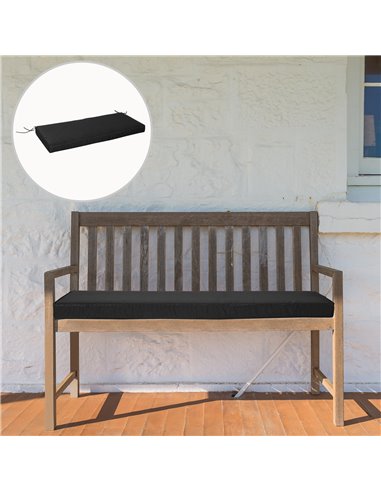 Outsunny Loveseat Cushion for 2 Seater Garden Bench, Comfortable Seat Pad for Outdoor Furniture, 120 x 50 x 8 cm, Black 84B-516V