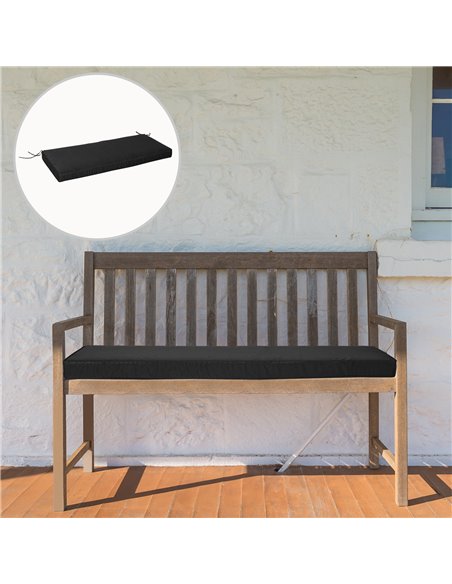 Outsunny Loveseat Cushion for 2 Seater Garden Bench, Comfortable Seat Pad for Outdoor Furniture, 120 x 50 x 8 cm, Black 84B-516V - pic 64721 | FastDaddyshop
