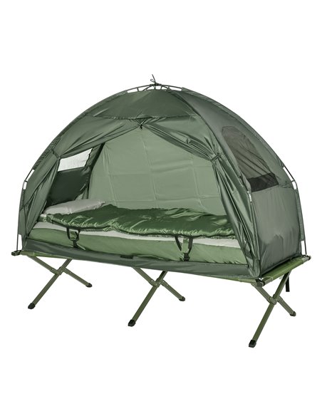 Outsunny 1 person Foldable Camping Tent, Army Green B2-0006 - pic 64730 | FastDaddyshop