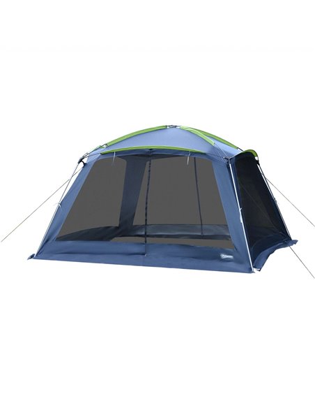 Outsunny Portable Camping Tent, 5-8 Person Dome Tent, Outdoor Screen House, Sun Shelter, 360°x355x215cm, Dark Blue/Green A20-019 - pic 64739 | FastDaddyshop