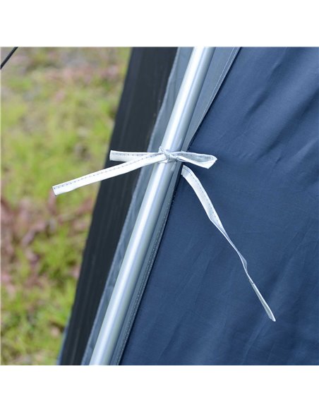 Outsunny Portable Camping Tent, 5-8 Person Dome Tent, Outdoor Screen House, Sun Shelter, 360°x355x215cm, Dark Blue/Green A20-019 - pic 64746 | FastDaddyshop