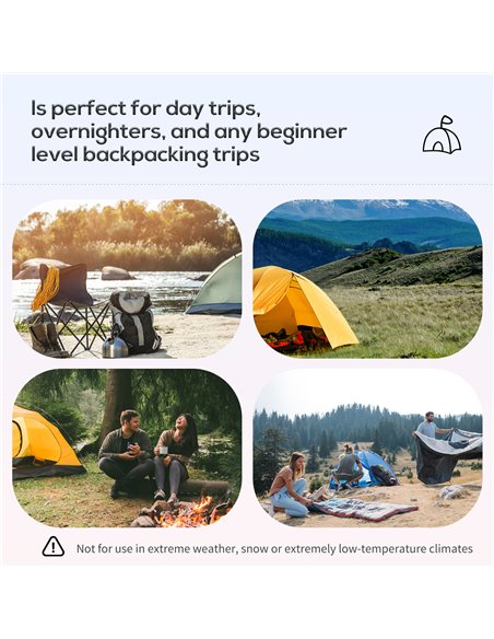 Outsunny 5-6 Man Dome Camping Tent Hiking Shelter UV Protection Water Resistant Tunnel Sun Shade - Grey A20-132 - pic 64781 | FastDaddyshop