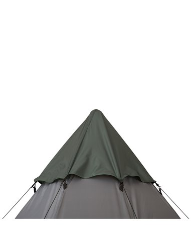 Outsunny 6 Men Tipi Tent, Camping Teepee Family Tent w/ Mesh Windows Zipped Door Carry Bag, Easy Set Up for Hiking Picnics Outdo