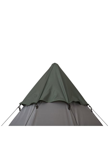Outsunny 6 Men Tipi Tent, Camping Teepee Family Tent w/ Mesh Windows Zipped Door Carry Bag, Easy Set Up for Hiking Picnics Outdo - pic 64791 | FastDaddyshop
