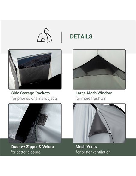 Outsunny Camping Dome Tent Double Layer Backpacking Tent Large for 1-2 Person with Weatherproof Vestibule Windows Lightweight fo - pic 64815 | FastDaddyshop