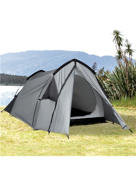 Outsunny Camping Dome Tent Double Layer Backpacking Tent Large for 1-2 Person with Weatherproof Vestibule Windows Lightweight fo - pic 64819 | FastDaddyshop
