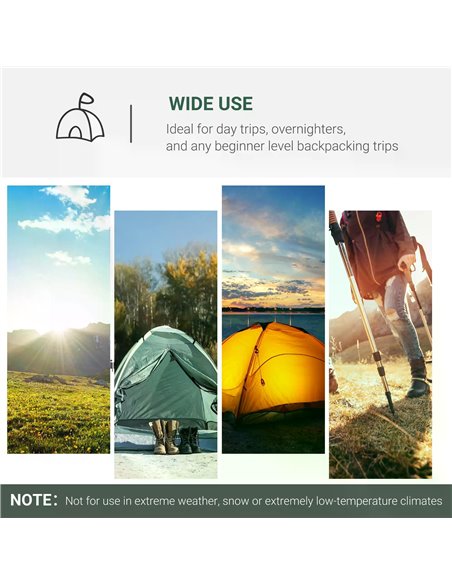 Outsunny Camping Dome Tent 2 Room for 3-4 Person with Weatherproof Vestibule Backpacking Tent Large Windows Lightweight for Fish - pic 64826 | FastDaddyshop