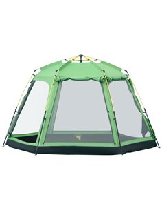 Outsunny 6 Person Pop Up Camping Tent, Green A20-278V02GN