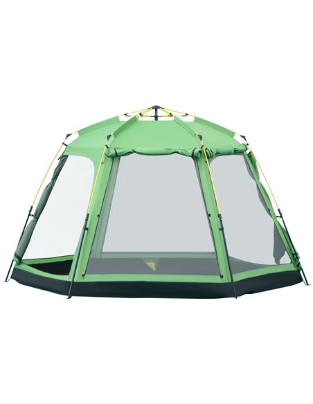 Outsunny 6 Person Pop Up Camping Tent, Green A20-278V02GN - pic 64829 | FastDaddyshop
